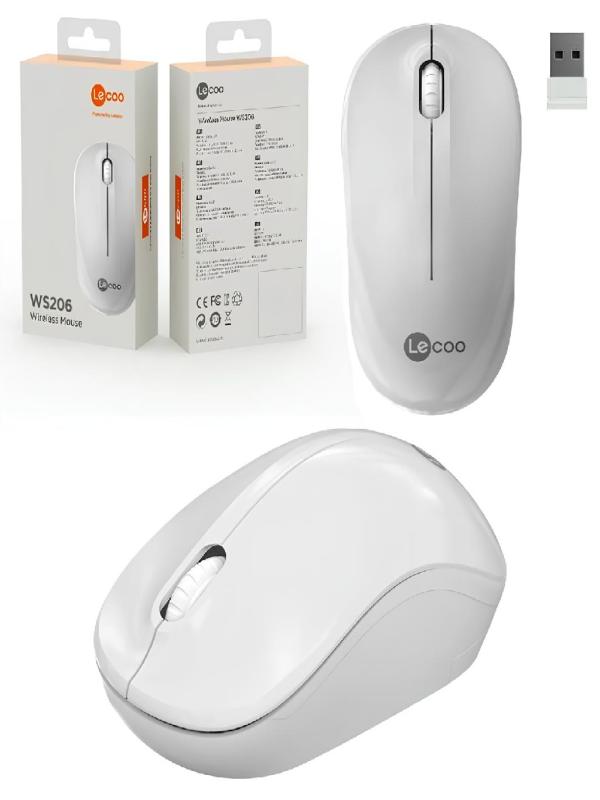 LECOO KABLOSUZ OPTİK MOUSE 1200 DPİ BEYAZ WS206
