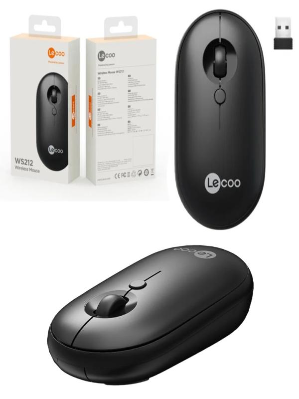 LECOO KABLOSUZ OPTİK MOUSE 1600 DPİ SİYAH WS212