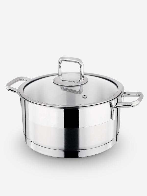 LİNES BASIK TENCERE GÜMÜŞ KULP NO:24 L-0116