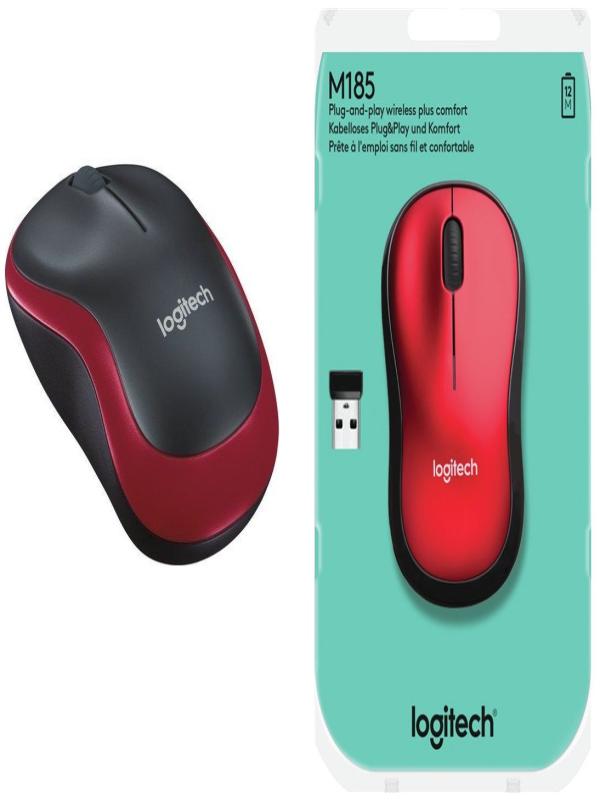 LOGİTECH KABLOSUZ MOUSE KIRMIZI M185 2237
