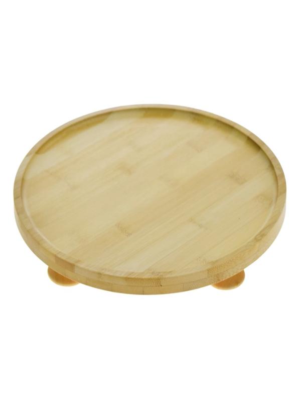 LUCA MİA AYAKLI BAMBU YUVARLAK SUNUMLUK LM-2009