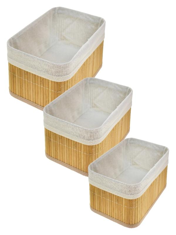 LUCA MİA BAGGY BAMBOO DİKDÖRTGEN SEPET 3 LÜ LM-6011