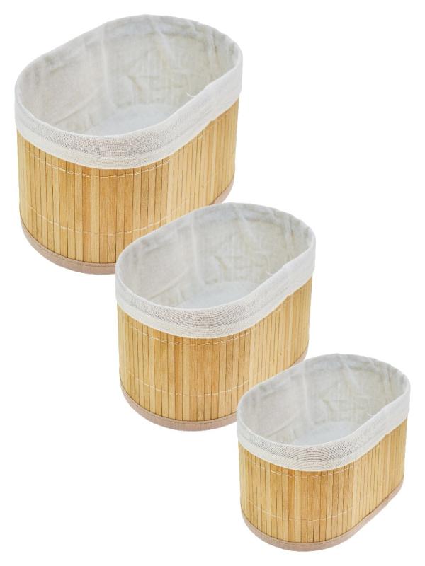 LUCA MİA BAGGY BAMBOO OVAL SEPET 3 LÜ LM-6013