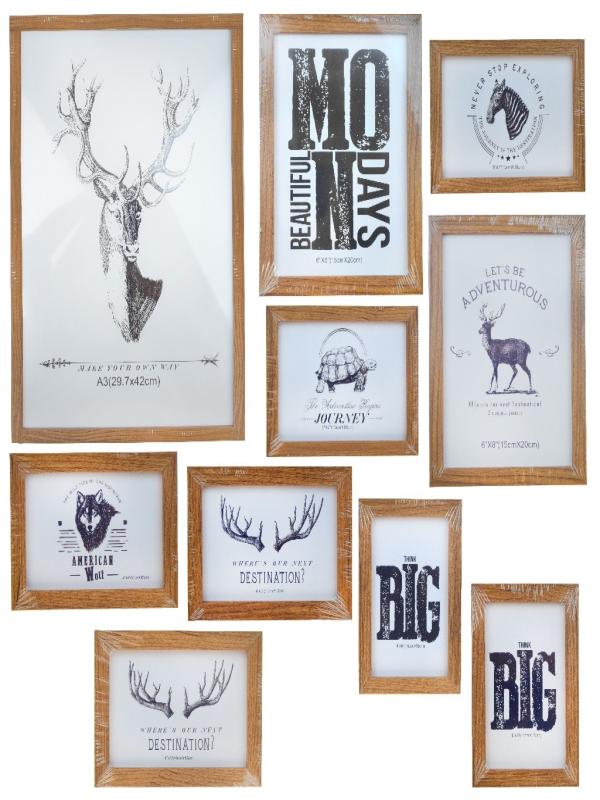 LUCA MİA RESİM ÇERÇEVE SET 10 PRÇ AHŞAP LM-5035