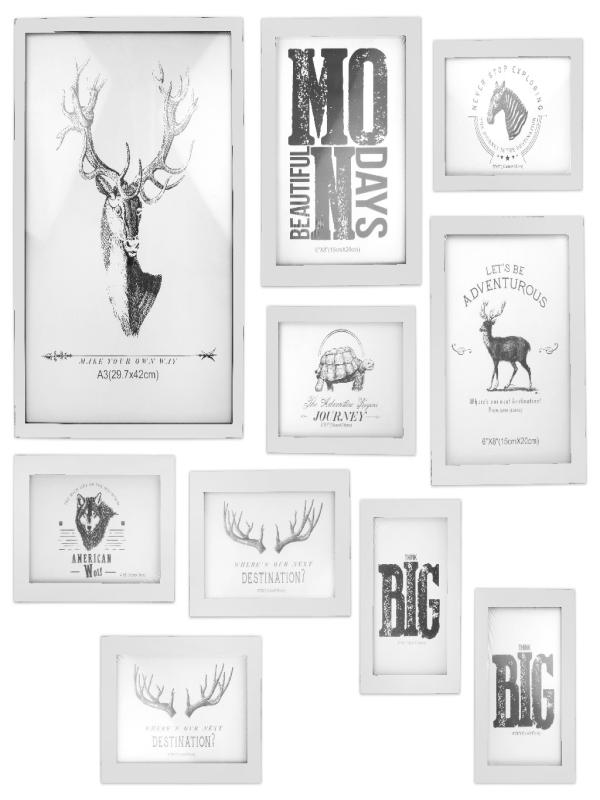 LUCA MİA RESİM ÇERÇEVE SET 10 PRÇ BEYAZ LM-5034