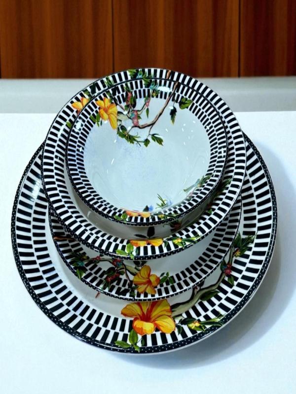 LVN 24 PARÇA YUVARLAK YEMEK SETİ 43588