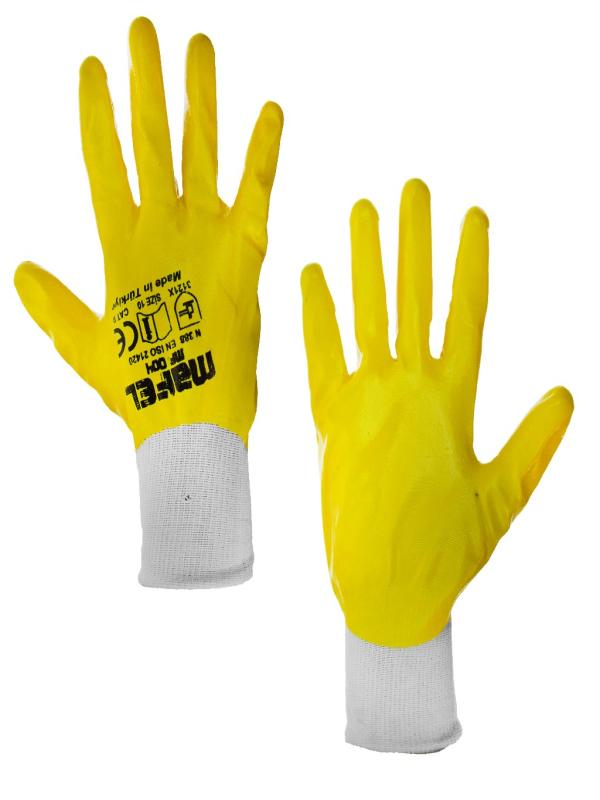 MAFEL NİTRİL ELDİVEN SARI BEYAZ NO:10 MF004