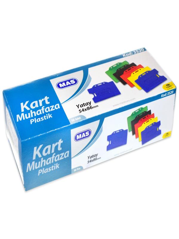 MAS PLASTİK KART MUHAFAZA YATAY 54*86 ŞEFFAF 3520