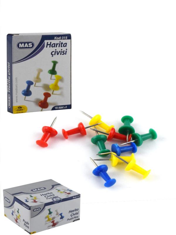 MAS RENKLİ HARİTA ÇİVİSİ SİLİNDİRİK 0315