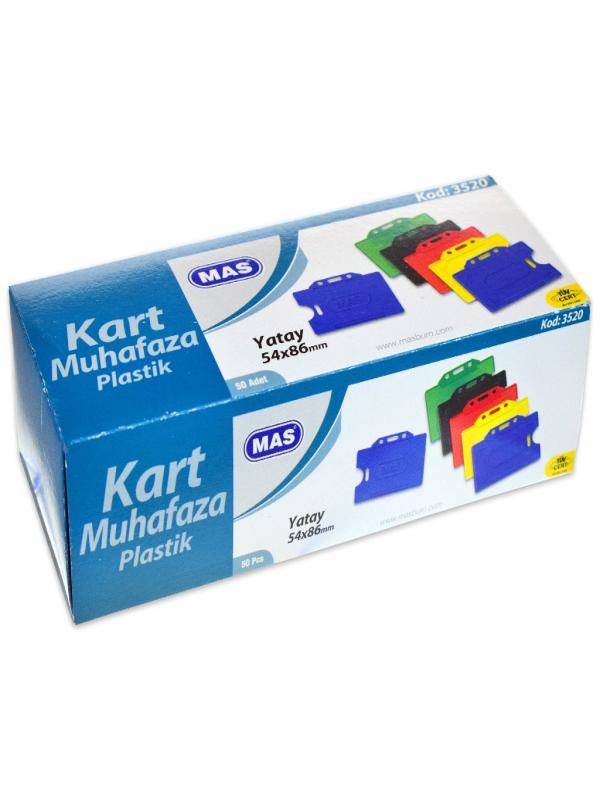 MAS PLASTİK KART MUHAFAZA YATAY 54*86 LACİVERT 3520