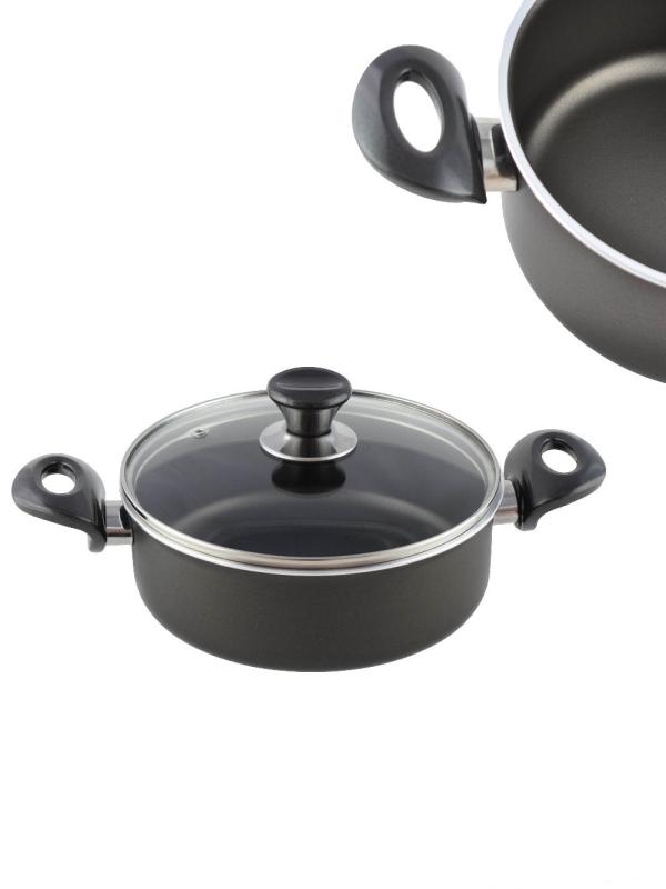 MEHTAP KARNIYARIK TENCERE ÇİFT TARAF TEFLON ONYX 26 CM