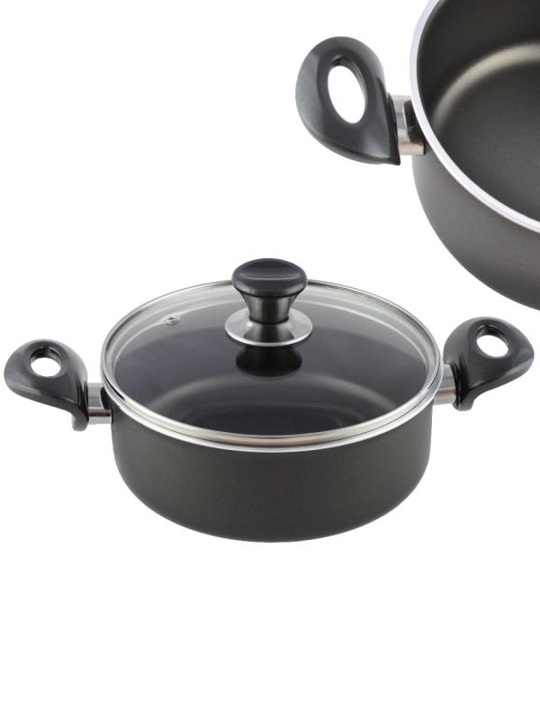 MEHTAP KARNIYARIK TENCERE ÇİFT TARAF TEFLON ONYX 30 CM