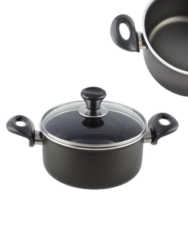 MEHTAP TENCERE ÇİFT TARAF TEFLON ONYX 20 CM