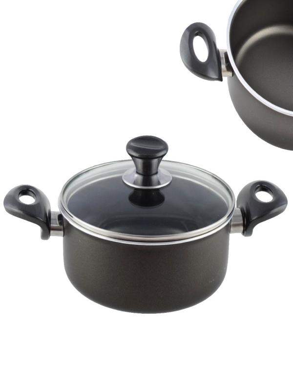 MEHTAP TENCERE ÇİFT TARAF TEFLON ONYX 24 CM