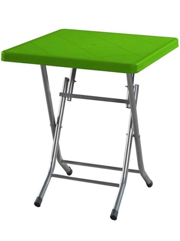 MEVSİM METAL AYAKLI PLASTİK MASA 80*80 YEŞİL