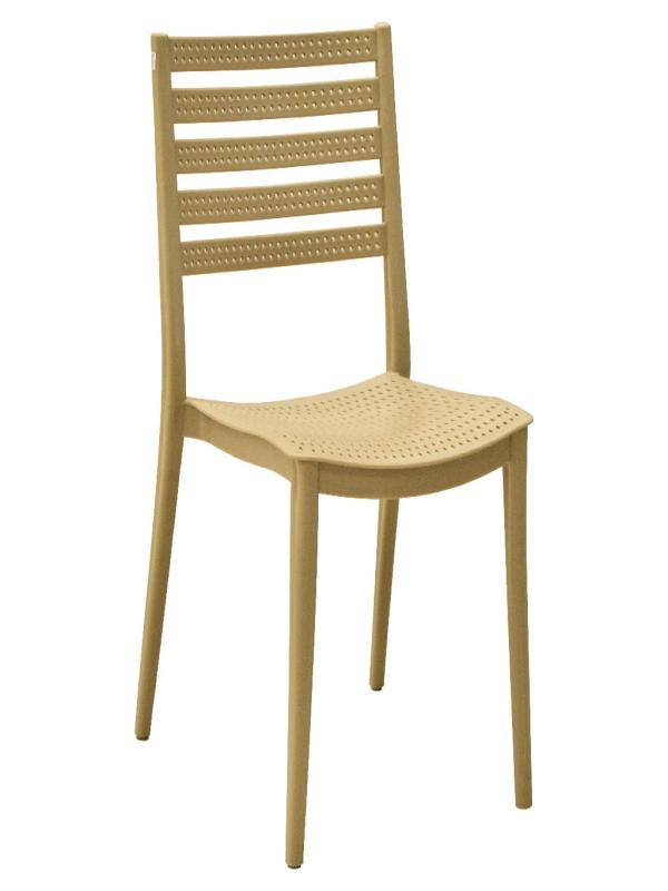 MEVSİM ZARA PLASTİK SANDALYE KOLSUZ KAPİCİNO