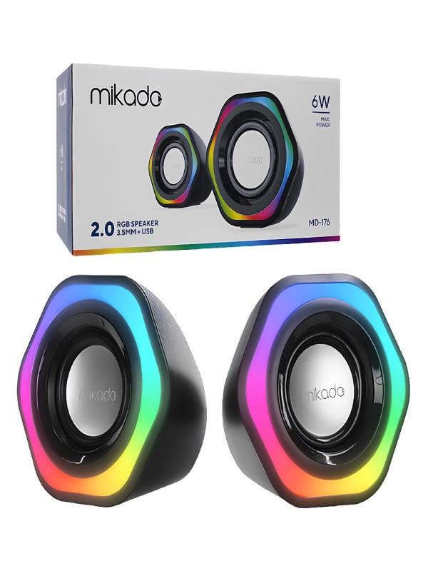MİKADO RGB AYDINLATMALI USB SPEAKER 6W MD-176