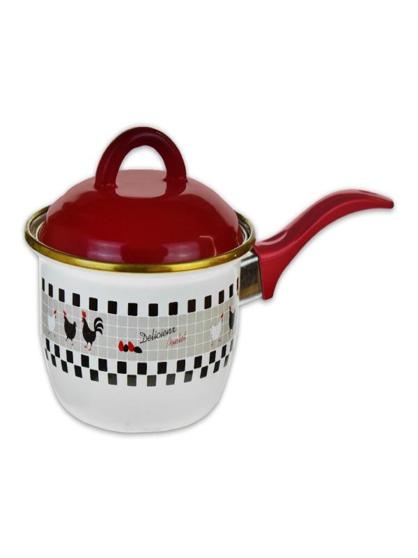 MOLİNO EMAYE HOROZ DEKOR KAPAKLI TAVA 12 CM