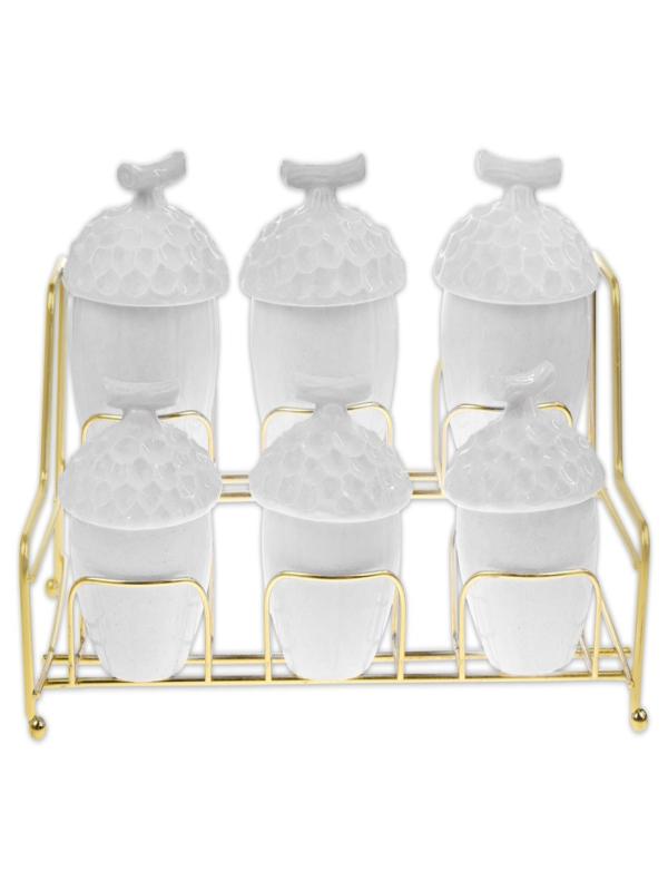 MP SERAMİK PALAMUT 6 LI BAHARATLIK SET RENKLİ