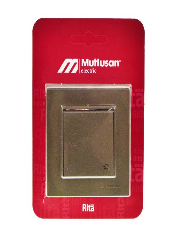 MUTLUSAN RİTA KAPAKLI TOPRAKLI PRİZ ANTRASİT