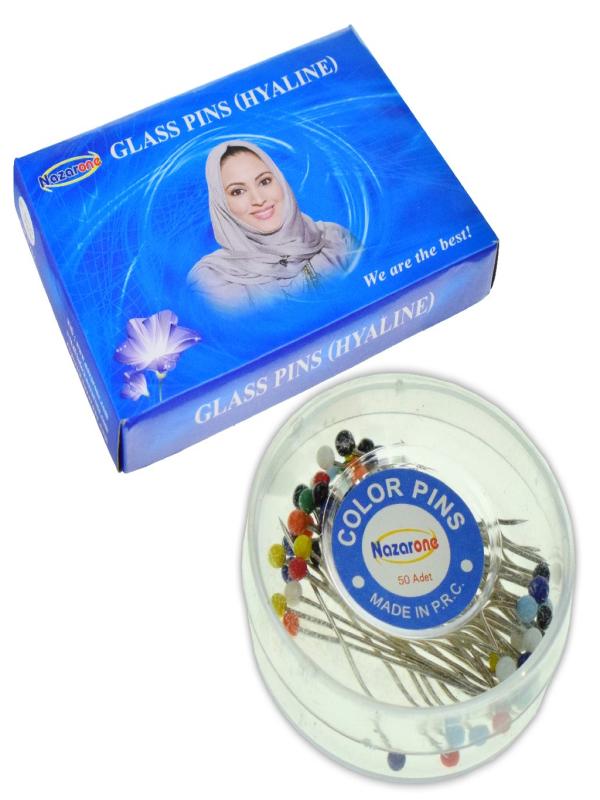 NAZARONE CAM BAŞLI İĞNE YUVARLAK RENKLİ 460.003