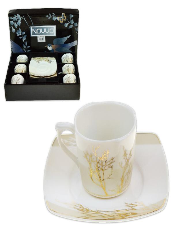 NOVVO YAŞAM AĞACI KARE KAHVE FİNCAN SET 12 PRÇ OG-22201