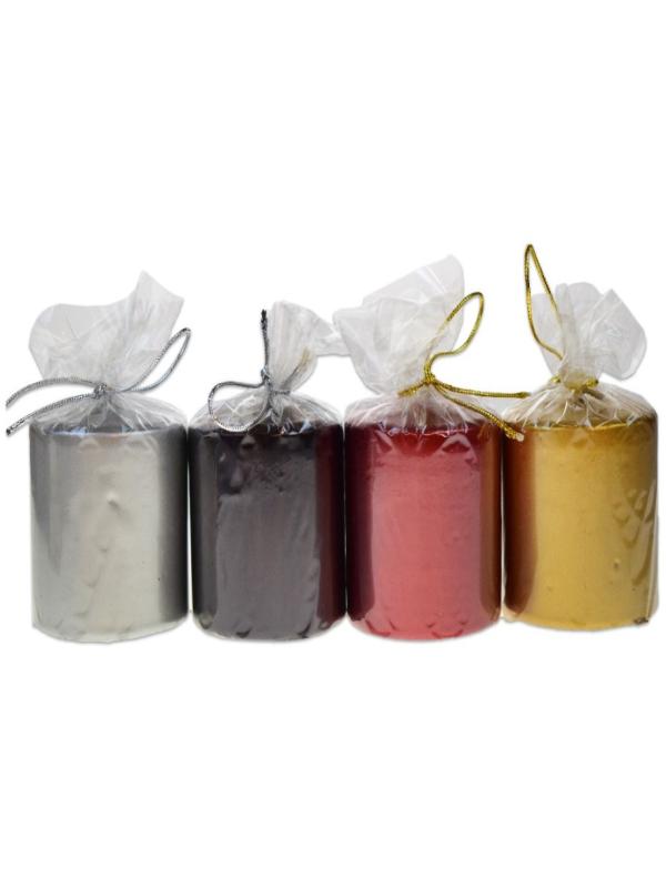 NUR TAKOZ MUM SİLİNDİR YALDIZLI 6,5*6,5 CM X-512