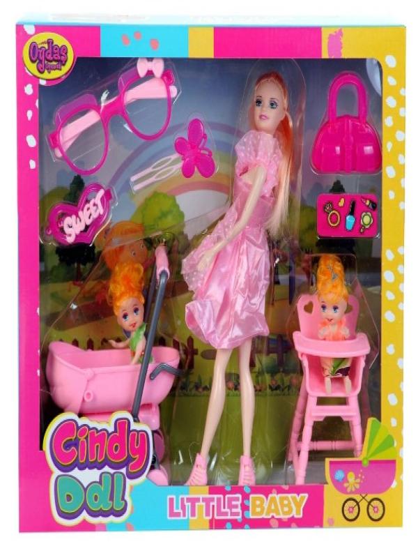 OYD CINDY DOLL PUSETLİ MAMA SANDALYELİ BEBEK 02456