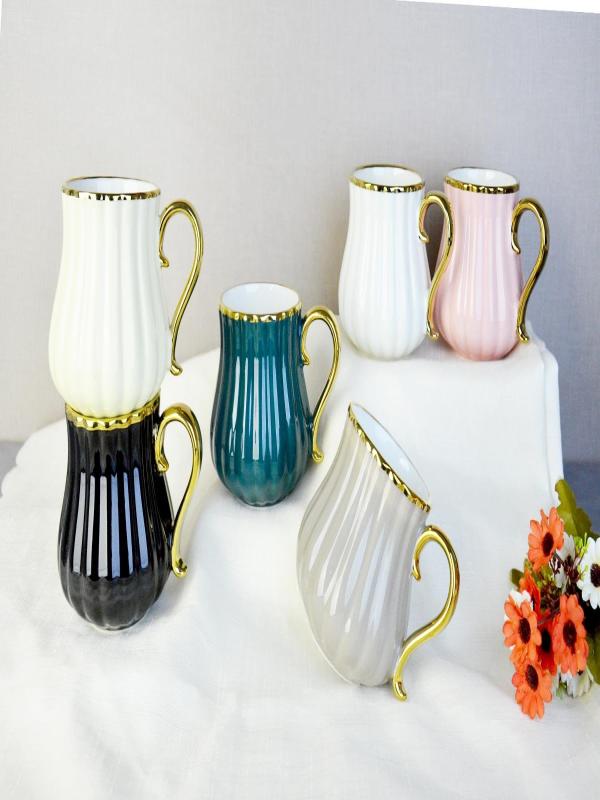 PAÇİ DORA YALDIZLI RENKLİ PORSELEN KUPA 101670