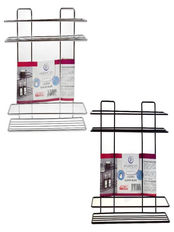 PARMEVA 2 KATLI DÜZ BANYO RAFI PMK-575