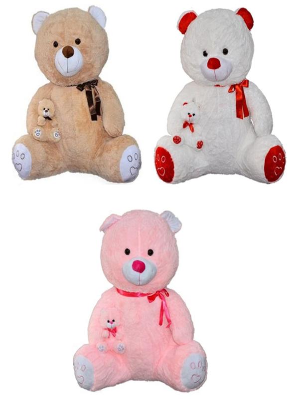 PELUŞ 100 CM YAVRULU AYI PL62518