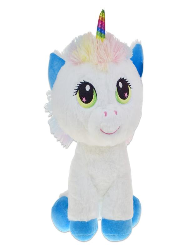 PELUŞ 35 CM PEMBE-MAVİ PATİLİ UNİCORN PL62218
