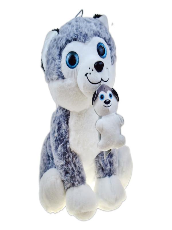 PELUŞ 35 CM SESLİ YAVRULU KÖPEK PL62933