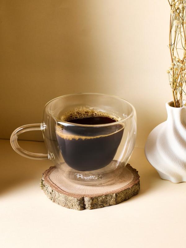 PEROTTİ CİDAR AMBER ÇİFT CİDARLI KUPA BARDAK 240 ML 17336