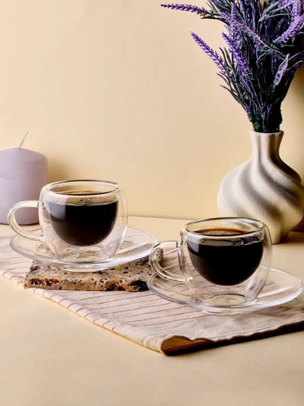 PEROTTİ CİDAR ÇİFT CİDARLI KAHVE FİNCANI 2 Lİ 90 ML 17378