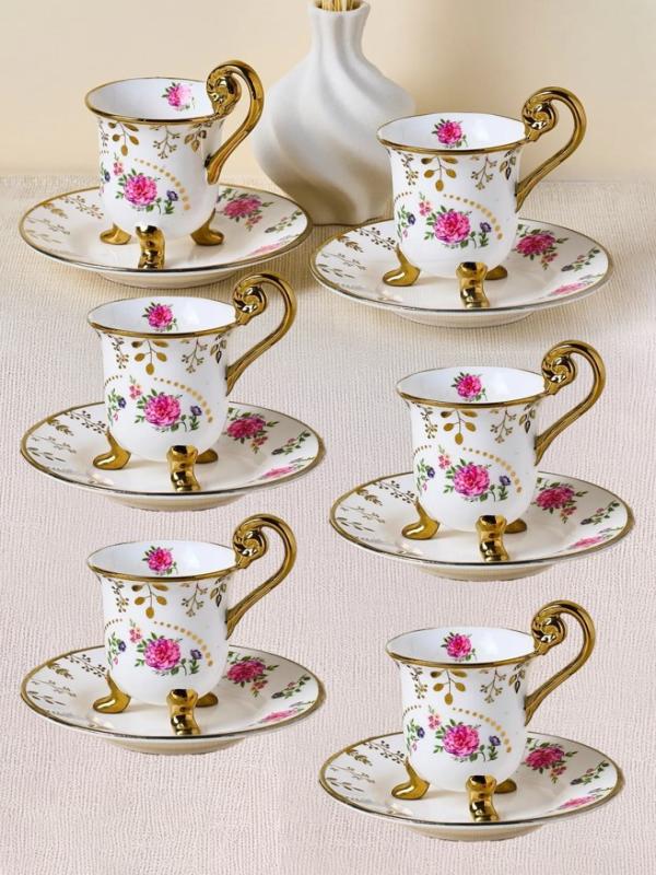 PEROTTİ ENGLISH SACHET PORSELEN KAHVE FİNCANI 6 LI 16846