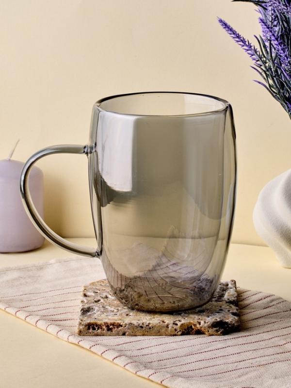 PEROTTİ FÜME ÇİFT CİDARLI LATTE KUPA 450 ML 17317