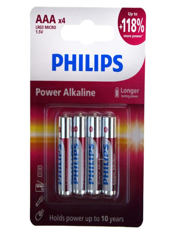 PHİLİPS POWER ALKALİN 4 LÜ BLİSTER İNCE PİL AAA