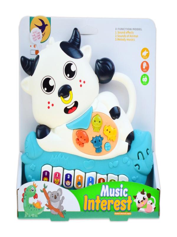 PİLLİ MÜZİKLİ İNEK PİYANO 855-193D