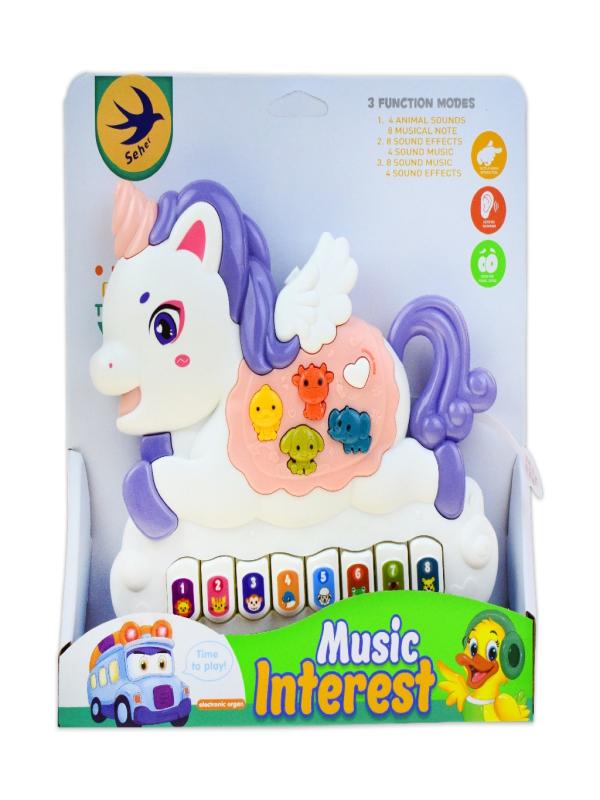 PİLLİ MÜZİKLİ PONY PİYANO 855-113D