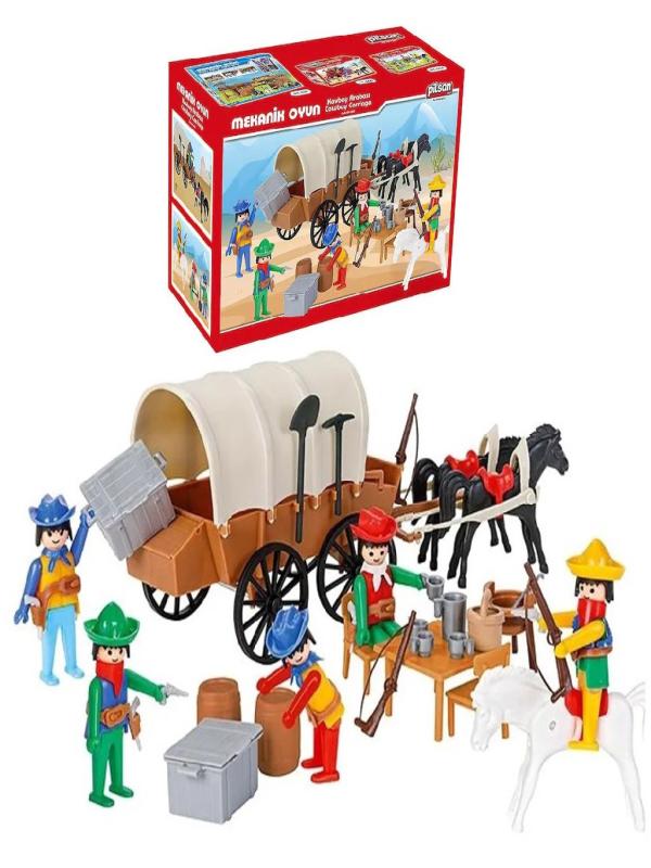 PİLSAN MİNİ MEKANİK SERİSİ:3 KOVBOY ARABASI 04003P