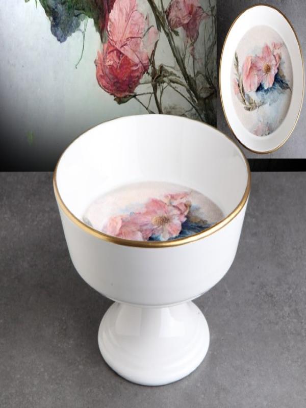 PİNK MARTHA AYAKLI MEYVELİK G4338