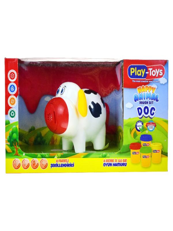 PLAYTOYS HAPPY ANIMAL DOG DOUGH SET4308