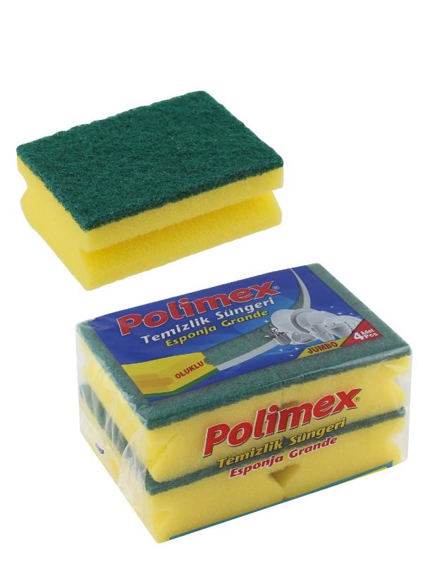 POLİMEX JUMB.4LÜ OLUKLU END.BULAŞIK SÜNG. 2455