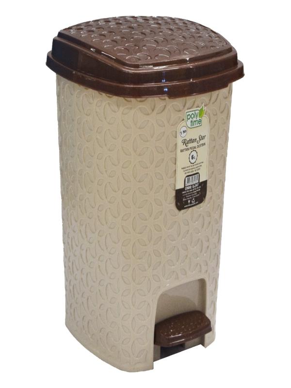 POLYTİME RATTAN STAR PEDALLI ÇÖP KOVASI NO:1 E-247