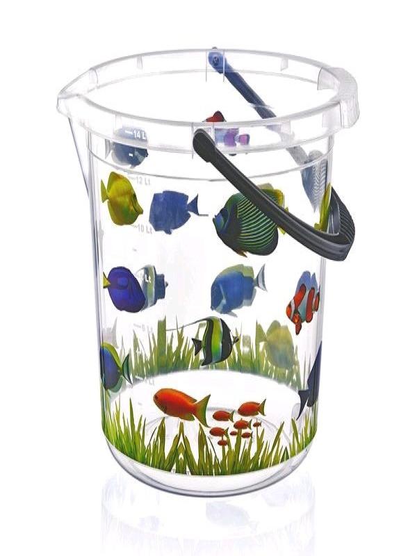 POLYTİME TEMİZLİK KOVASI DESENLİ 14LT NO:2 E-560