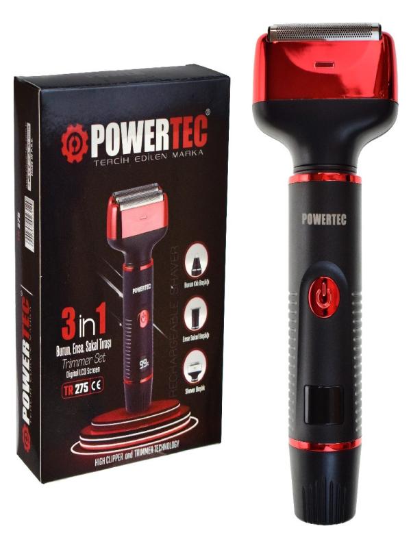 POWERTEC GÜNLÜK SAKAL MAKİNESİ 3İN1 TR-275