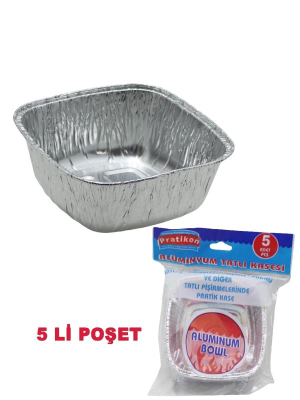 PRATİKON ALÜMİNYUM SÜTLAÇ KASE 5 Lİ PR1165
