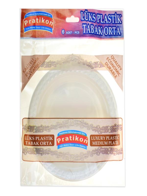 PRATİKON LÜKS PLAS.TABAK ORTA 6 LI PR1145
