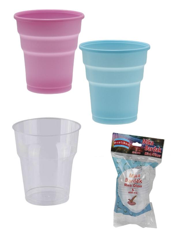 PRATİKON MİKA BARDAK+RENKLİ 5 Lİ PR1151